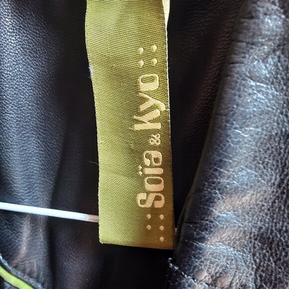 Jacket, coat Soïa & Kyo, leather black, X small. - Picture 4 of 7